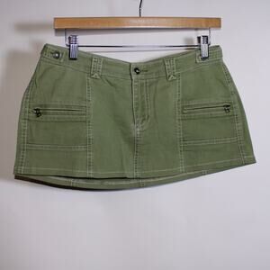 Lativ Green Denim Mini Skirt Size 26